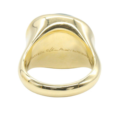 TIFFANY&CO Elsa Peretti Nephrite K18 YG Ring Size JP 11