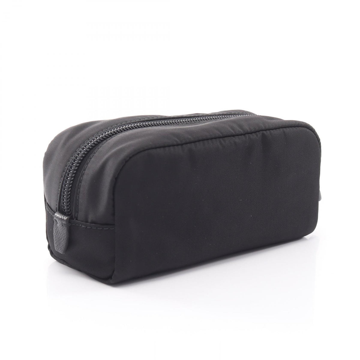 PRADA Re-Nylon Leather Pouch Black