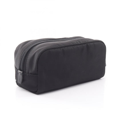 PRADA Re-Nylon Leather Pouch Black