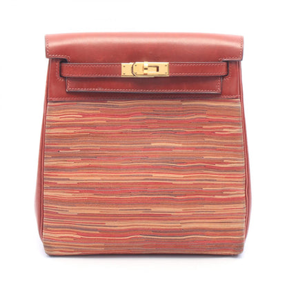 HERMES Kelly AD PM Rouge Vibrato Backpack