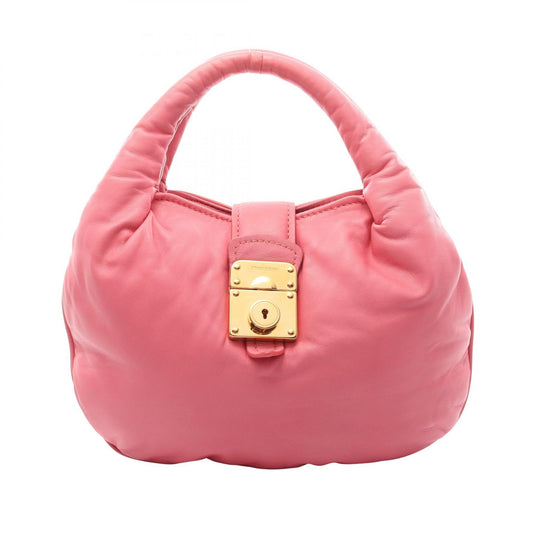 Miu Miu Pink Leather Handle Bag