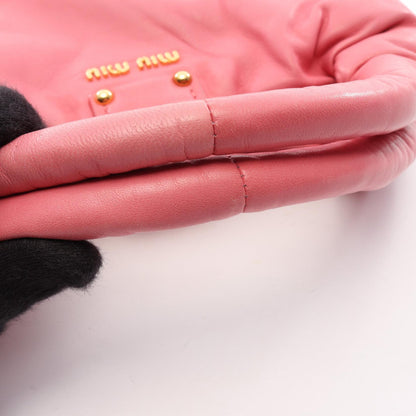 Miu Miu Pink Leather Handle Bag