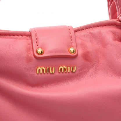 Miu Miu Pink Leather Handle Bag