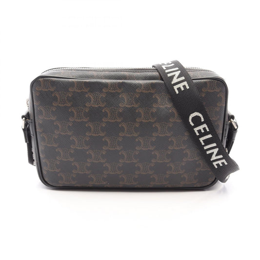 CELINE Triomphe Medium Messenger Bag Black/Brown