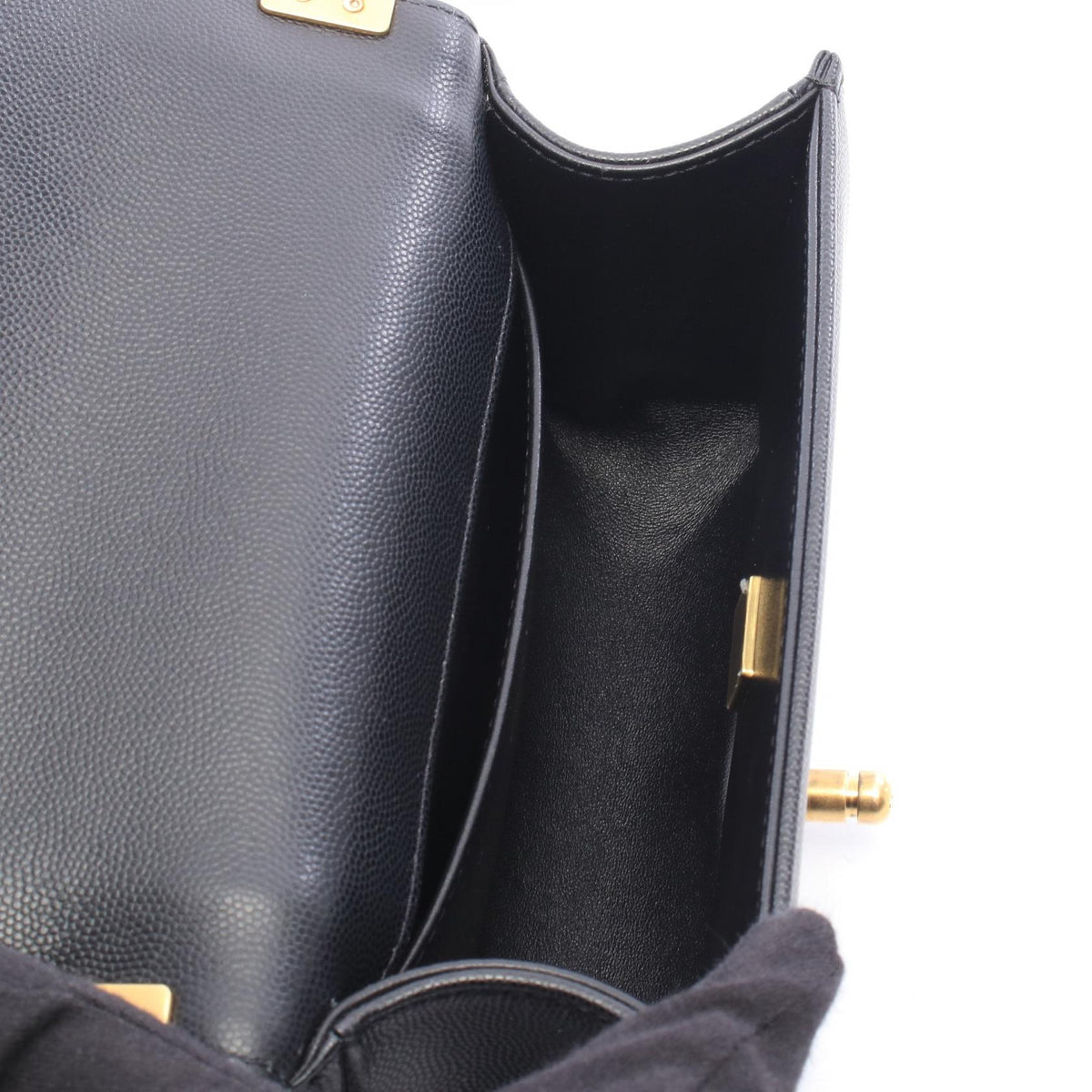 CHANEL Boy Chanel Small Caviar Bag Black