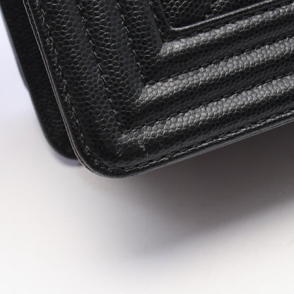 CHANEL Boy Chanel Small Caviar Bag Black