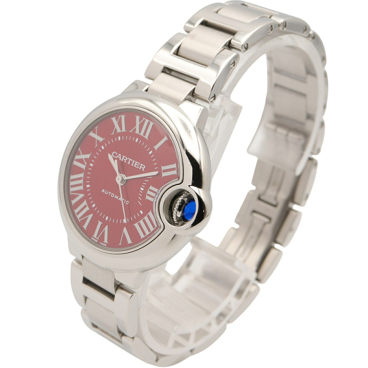 CARTIER Ballon Bleu 33mm SS Red Dial Watch
