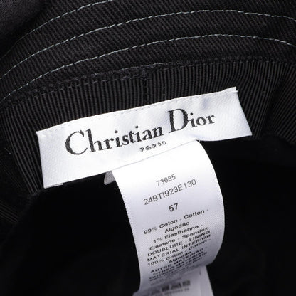 Dior Black Cotton Bob Bucket Hat Size 57
