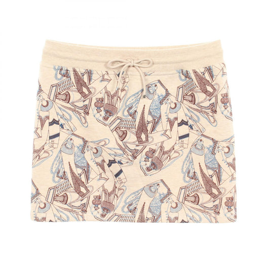 HERMES Zouaves et Dragons Finesse Sweat Skirt Cotton Size 36