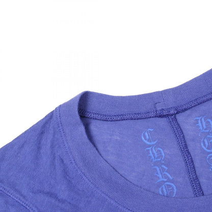 CHROME HEARTS Blue Vertical Logo Cotton T-Shirt Size S
