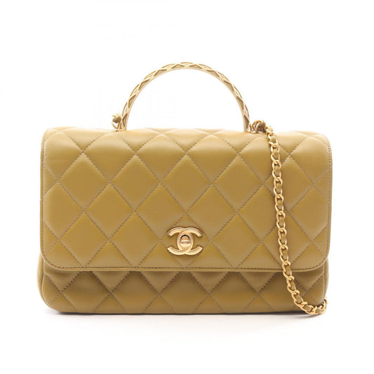 CHANEL Matelasse 2WAY Top Bag Lambskin