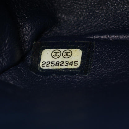 CHANEL Chevron V-Stitch Mini Caviar Navy Shoulder Bag