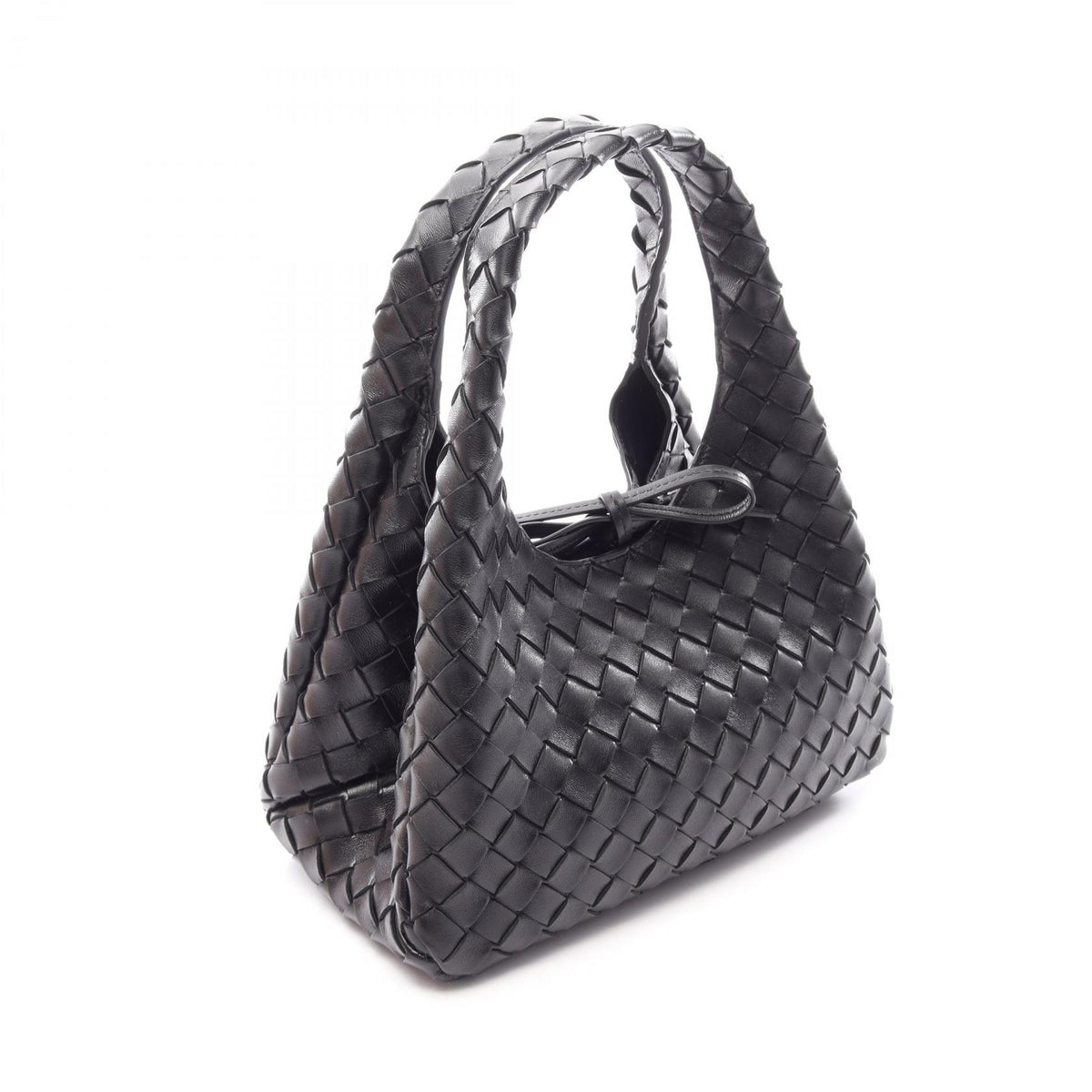 BOTTEGA VENETA Small Campana Black Leather Handbag
