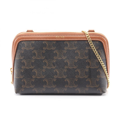 CELINE Chain Clutch Triomphe Shoulder Bag
