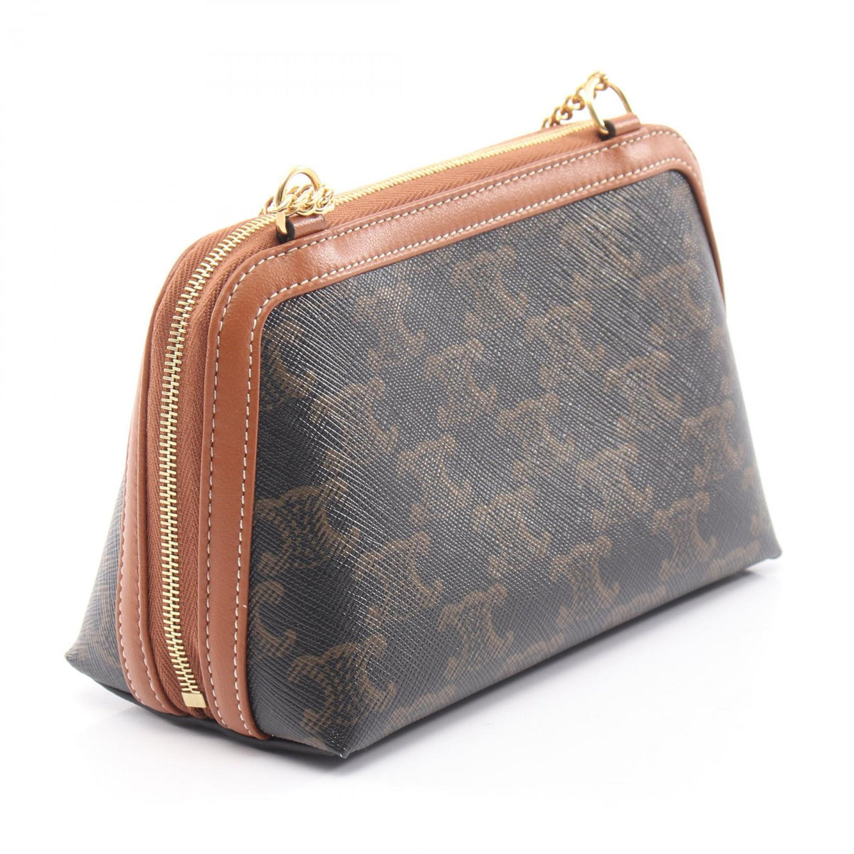 CELINE Chain Clutch Triomphe Shoulder Bag
