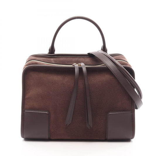 LOEWE Amazona 180 Large 2WAY Suede Brown Handbag
