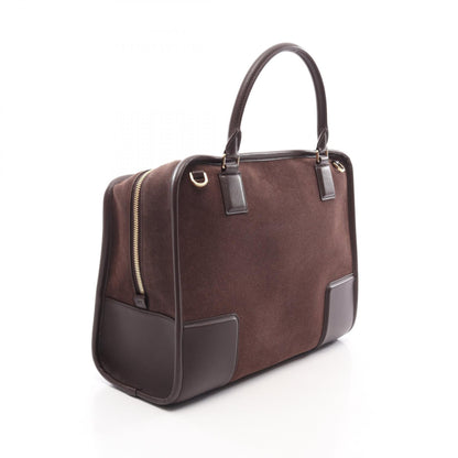 LOEWE Amazona 180 Large 2WAY Suede Brown Handbag