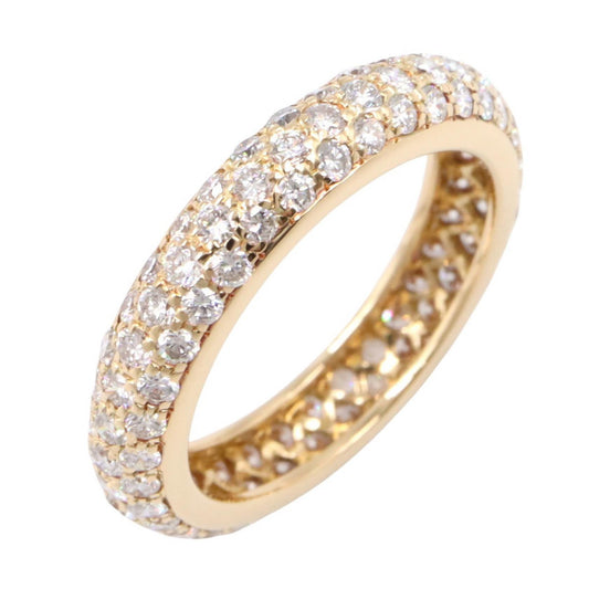 CARTIER Pave Diamond K18YG Ring Size JP 6.5