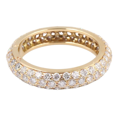 CARTIER Pave Diamond K18YG Ring Size JP 6.5