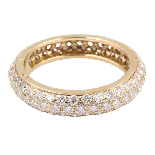 CARTIER Pave Diamond K18YG Ring Size JP 6.5