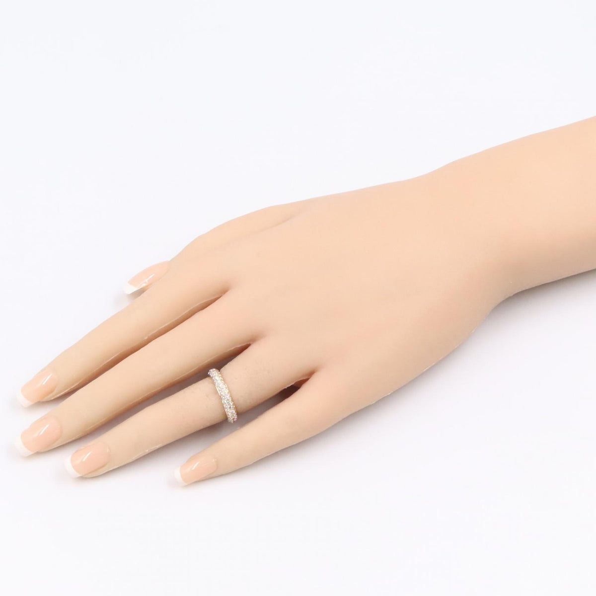 CARTIER Pave Diamond K18YG Ring Size JP 6.5