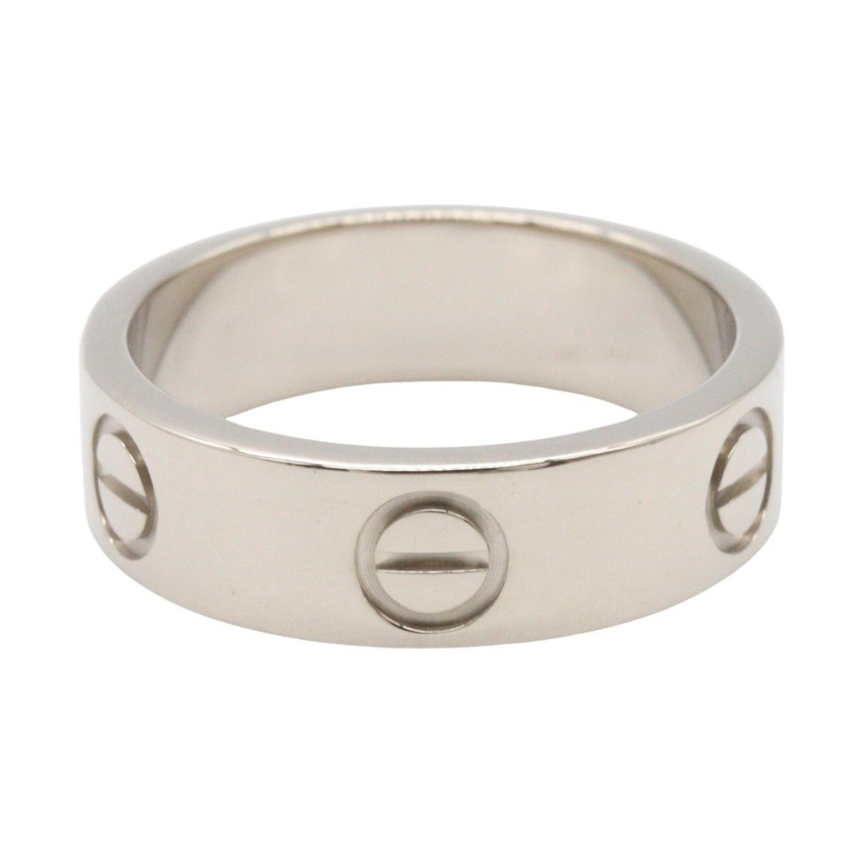 CARTIER Love Ring K18 White Gold Size JP 10.5