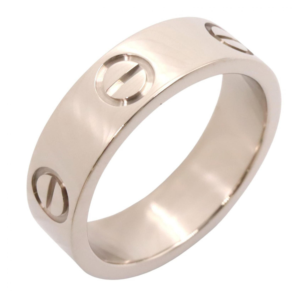 CARTIER K18WG Love Ring Silver Size JP 9.5