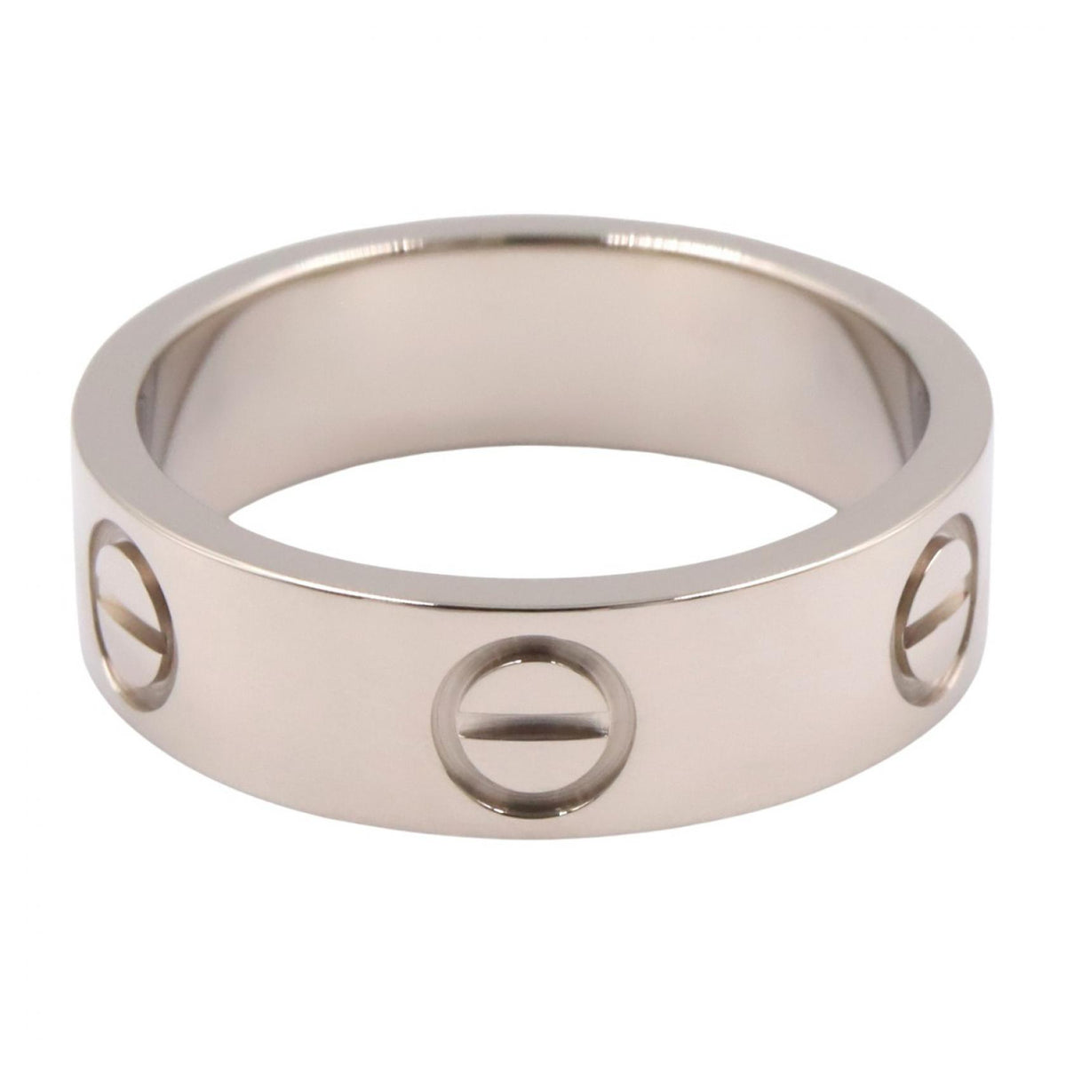 CARTIER K18WG Love Ring Silver Size JP 9.5
