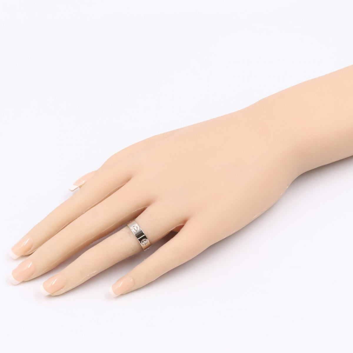 CARTIER K18WG Love Ring Silver Size JP 9.5