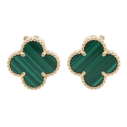 Van Cleef & Arpels Malachite Earrings Gold