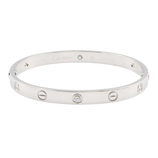 CARTIER Love Bracelet 6 Diamond K18WG Size 18