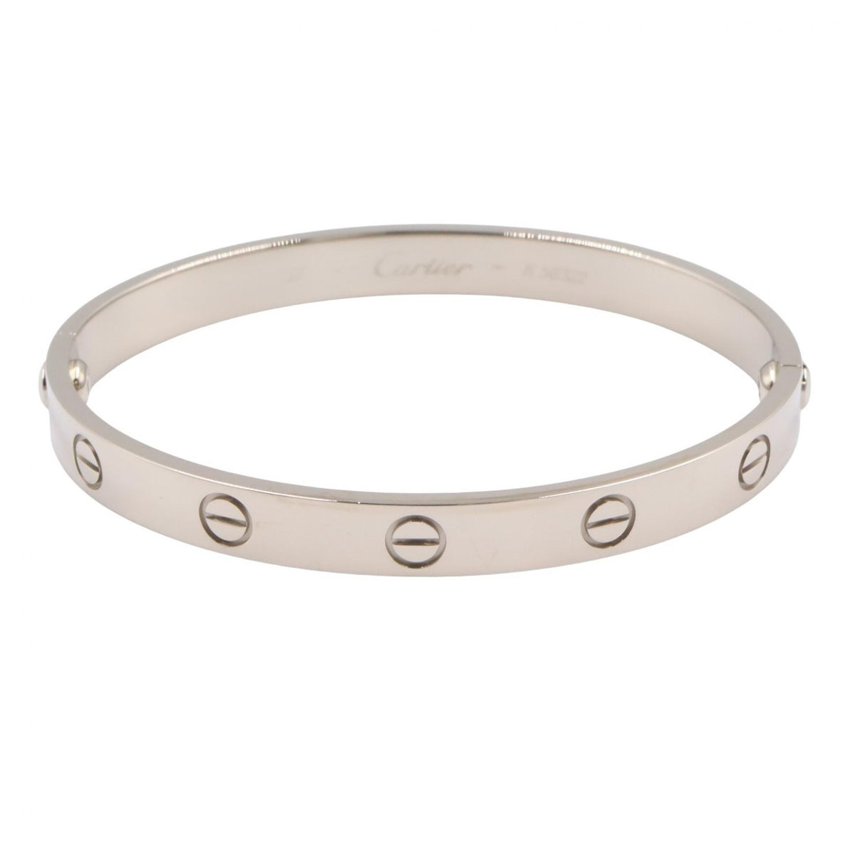 CARTIER Love Bracelet K18 White Gold Size 17