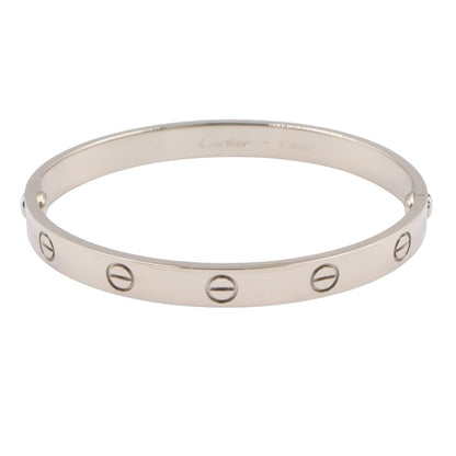 CARTIER Love Bracelet K18 White Gold Size 17