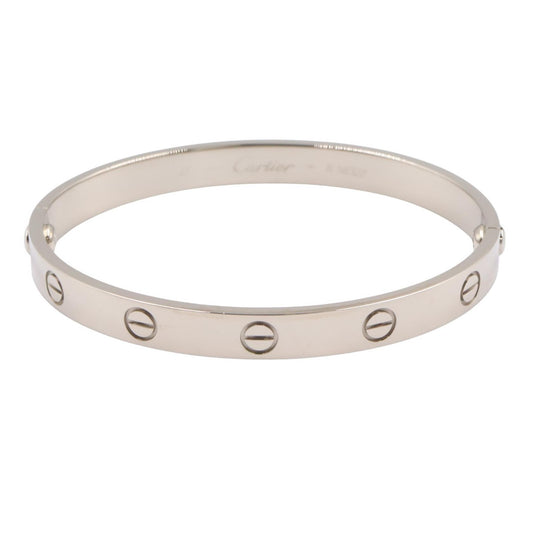 CARTIER Love Bracelet K18 White Gold Size 17