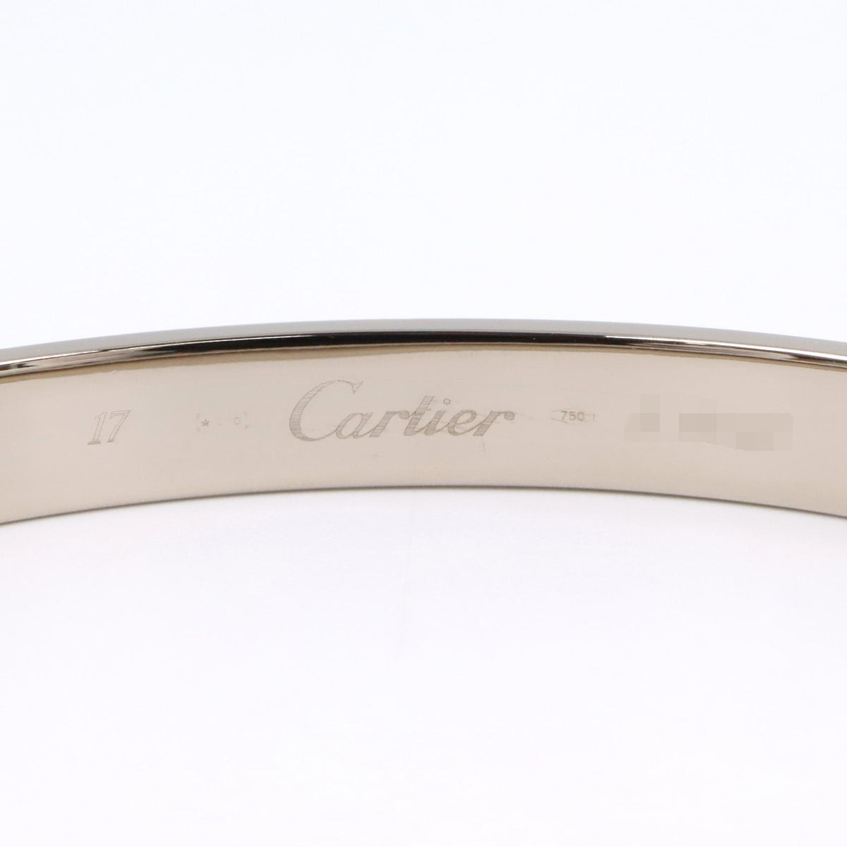 CARTIER Love Bracelet K18 White Gold Size 17