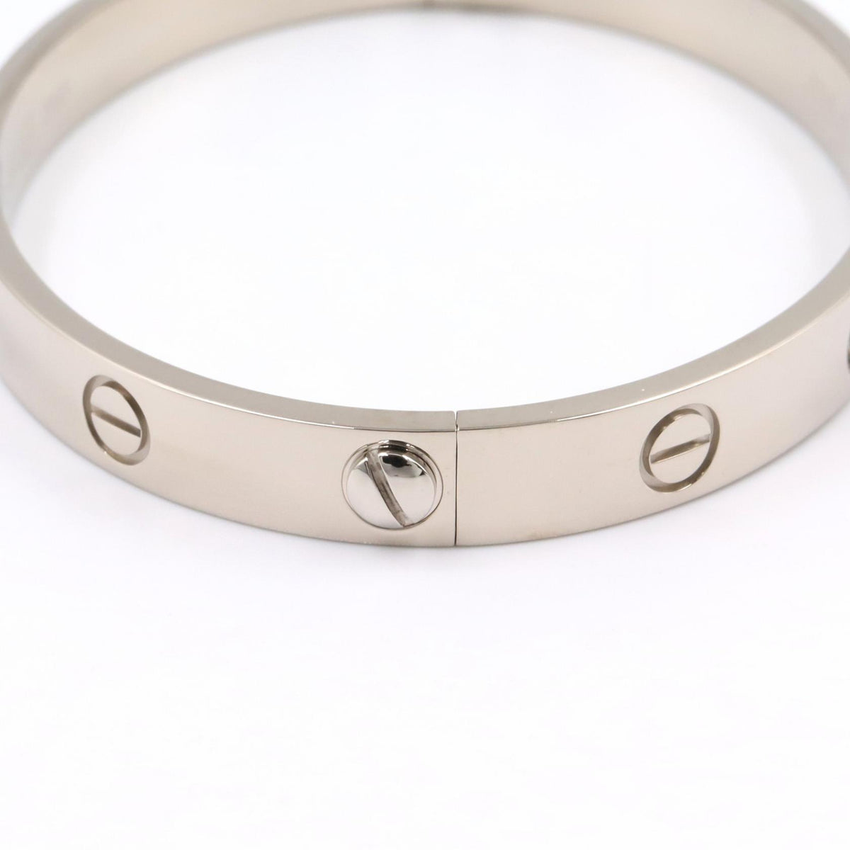CARTIER Love Bracelet K18 White Gold Size 17