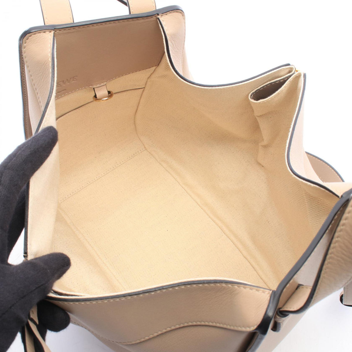 LOEWE Hammock Small 2-Way Beige Handle Bag