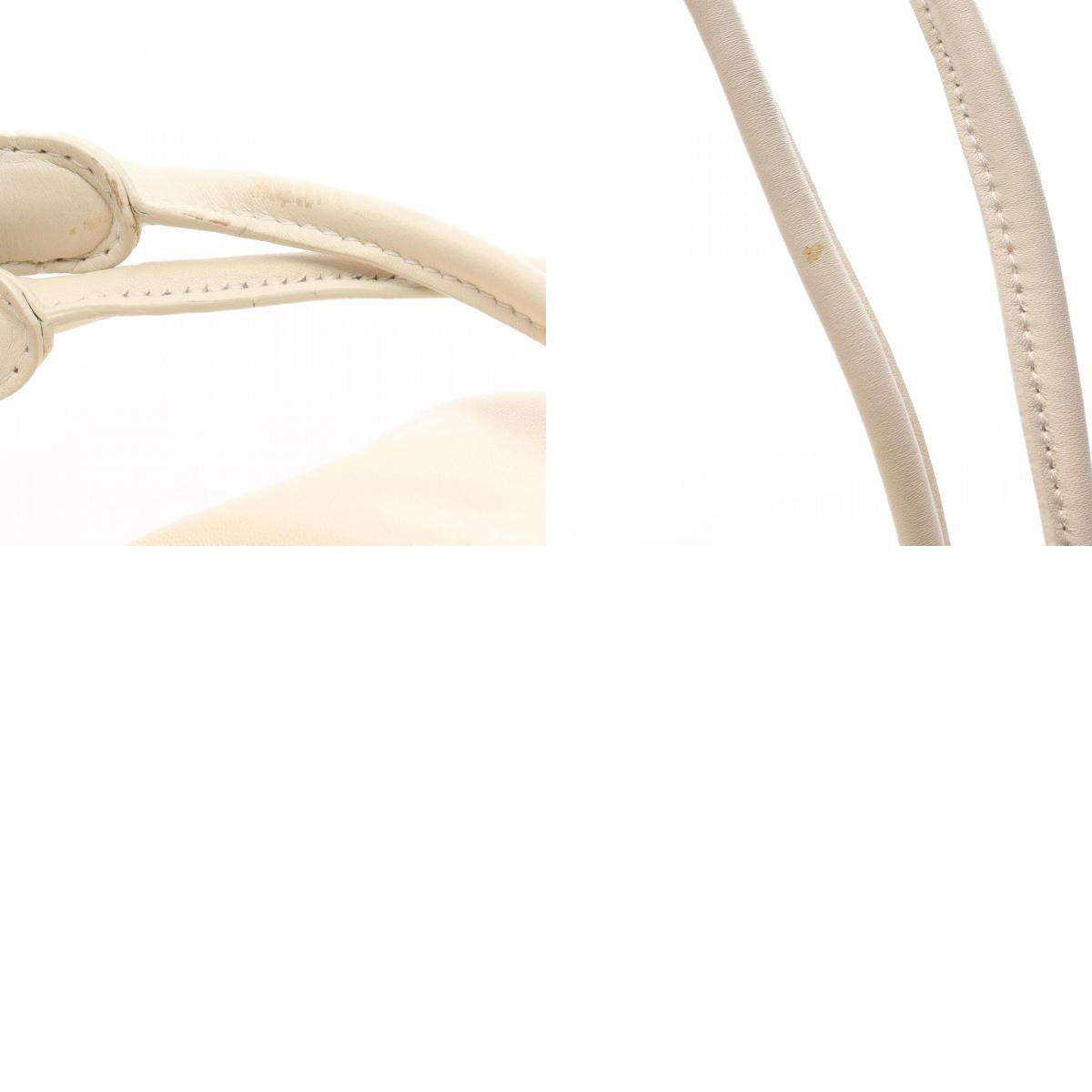CELINE Pillow Bag Leather Bag White