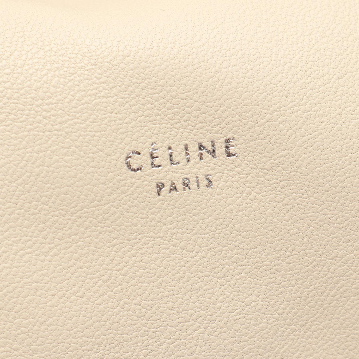 CELINE Pillow Bag Leather Bag White