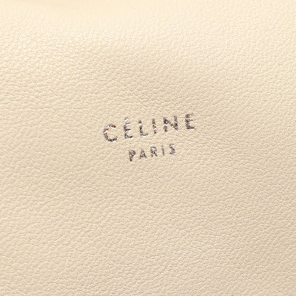 CELINE Pillow Bag Leather Bag White
