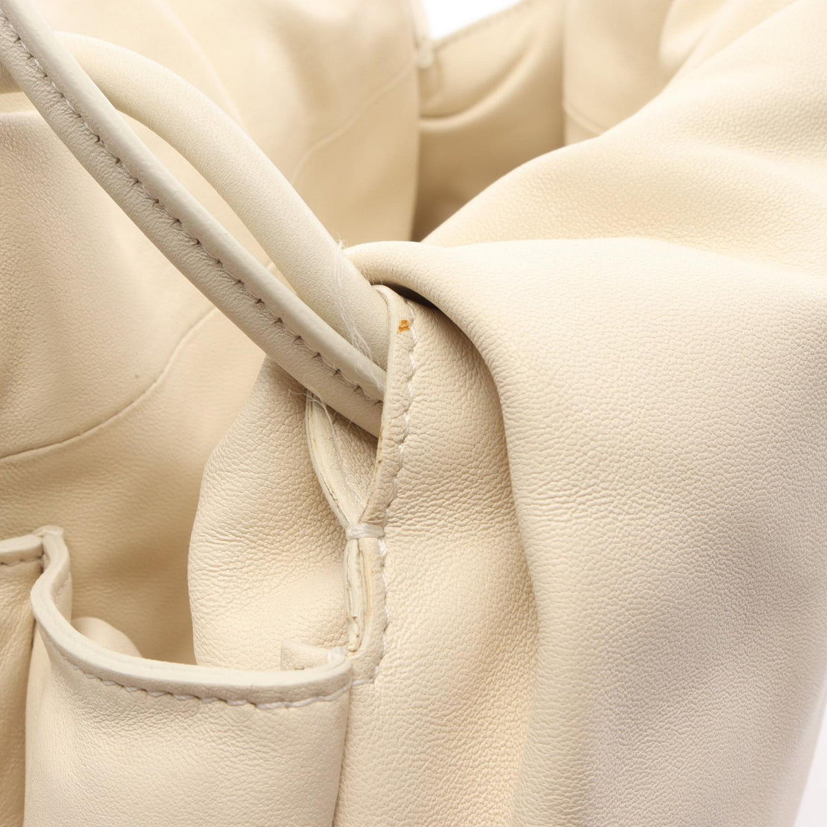 CELINE Pillow Bag Leather Bag White