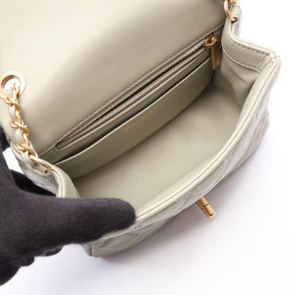 CHANEL Matelasse Lambskin Bag Gray