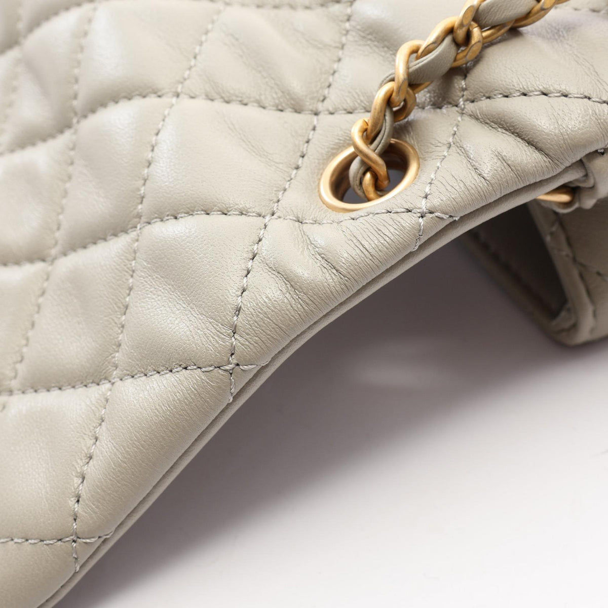 CHANEL Matelasse Lambskin Bag Gray
