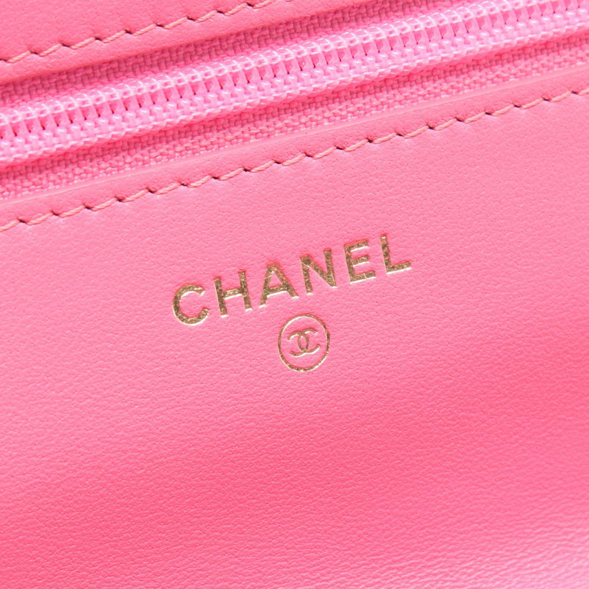 CHANEL Pink Chevron V-Stitch Shoulder Bag