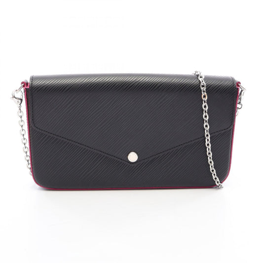 LOUIS VUITTON Pochette Bag Black/Pink