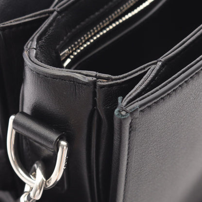 CELINE Besace Triomphe Leather Shoulder Bag Black