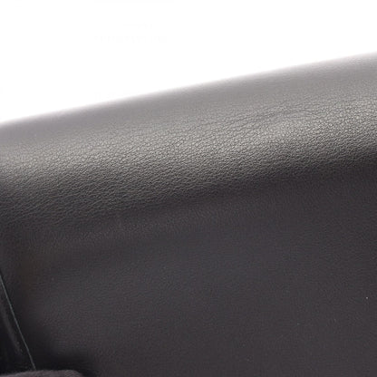 CELINE Besace Triomphe Leather Shoulder Bag Black