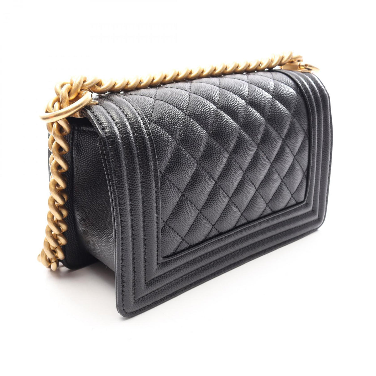 CHANEL Boy Chanel Small Caviar Bag Black