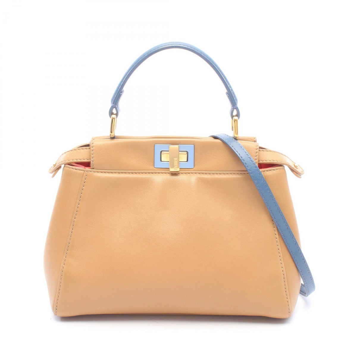 FENDI Mini Peekaboo 2-Way Bag Brown