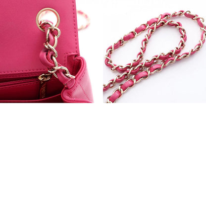 CHANEL Mini Matelasse Lambskin Bag Pink